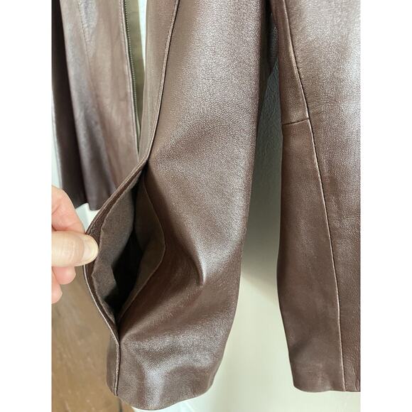 NEW WILSONS LEATHER LINDSEY THINSULATE LEATHER SCUBA JACKET $375 Brown Size Med - Picture 6 of 6